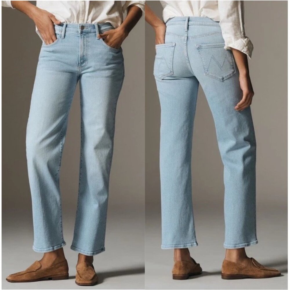 MOTHER Lil Mid Rise Rambler Zip Ankle Jeans Size 32 NWT